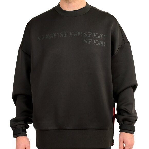 Scuderia Ferrari X Puma Men's Black Logo Print Crewneck Sweatshirt US M IT 50 - Picture 1 of 5